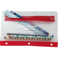 Red 3 Ring Pencil Pouches